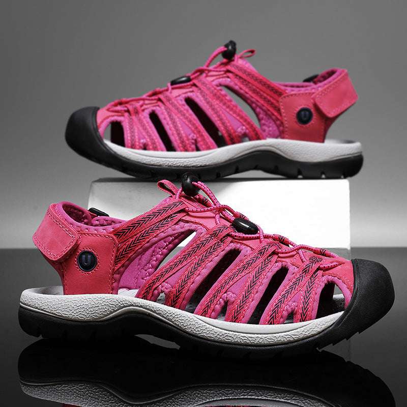 Women's Toe Box Sandals Plus Size Casual Beach Shoes - NivoLand