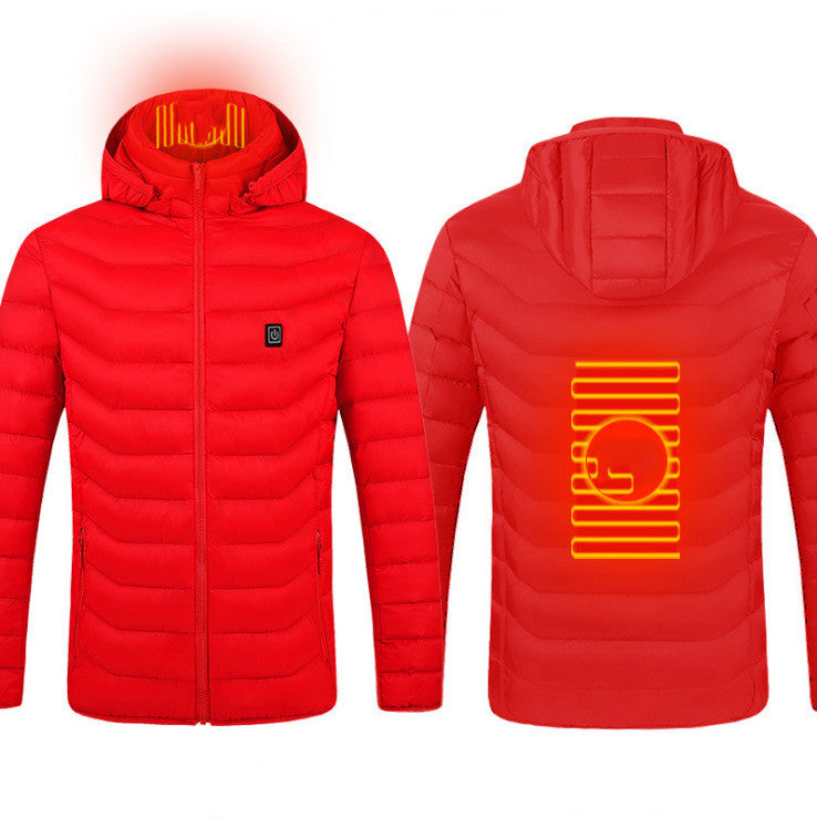 new heated jacket coat usb electric jacket cotton coat heater thermal clothing heating vest men's clothes winter - nivoland