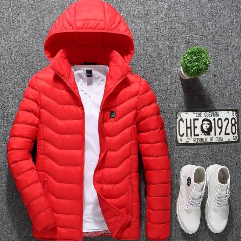 new heated jacket coat usb electric jacket cotton coat heater thermal clothing heating vest men's clothes winter - nivoland