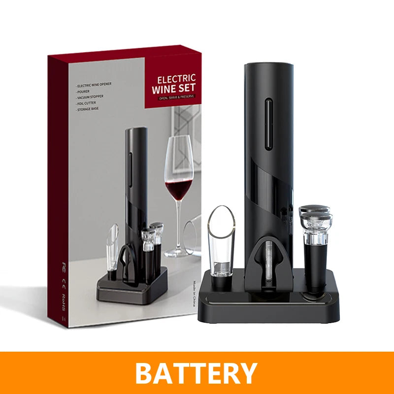 Automatic Electric Wine Opener Set with Foil Cutter - NivoLand
