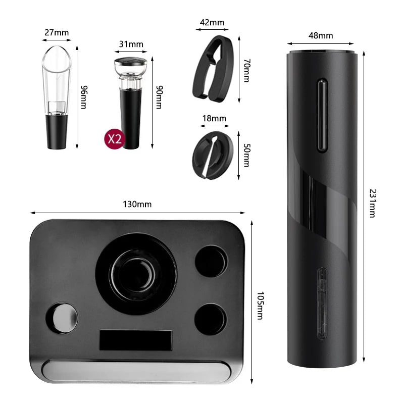 Automatic Electric Wine Opener Set with Foil Cutter - NivoLand