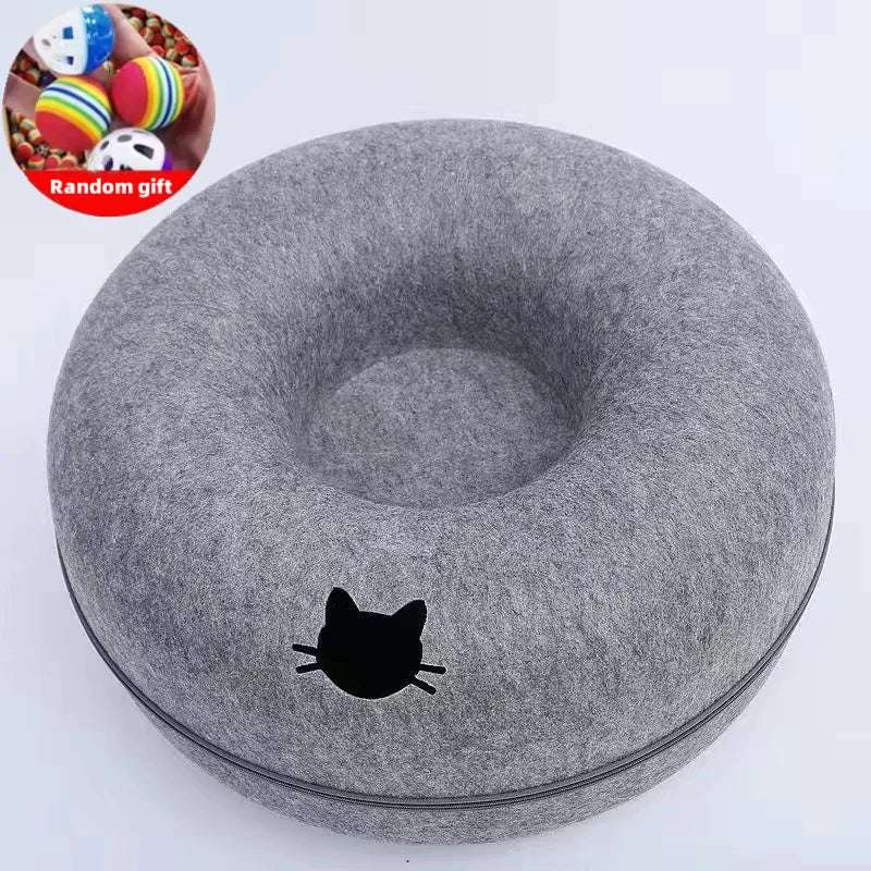 pet donut cat nest - your feline's cozy retreat! - nivoland
