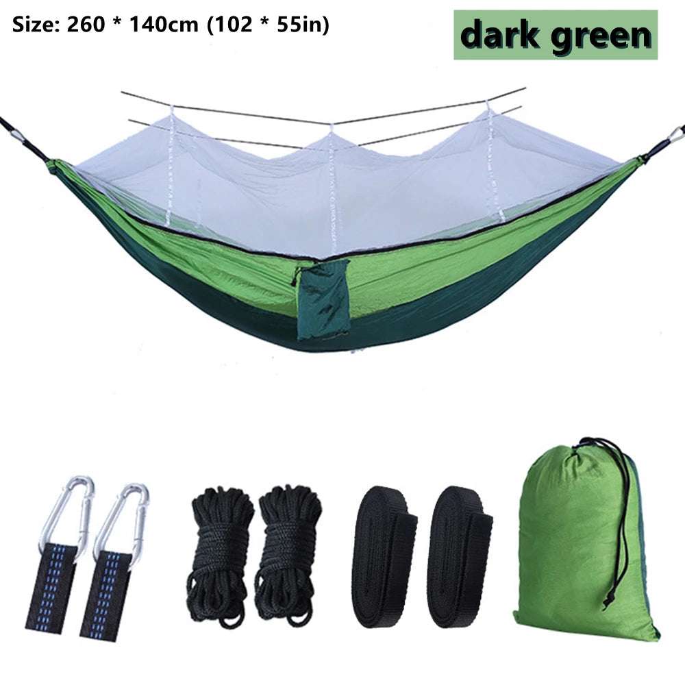 Portable Double Hammock with Mosquito Net - NivoLand
