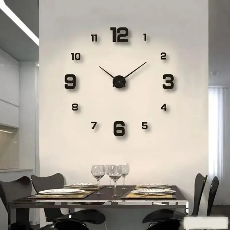 diy frameless wall clock - nivoland