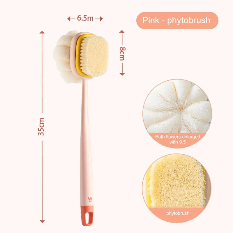 Doubleside Rub Shower Brush - Refreshing Bathing Experience! - NivoLand