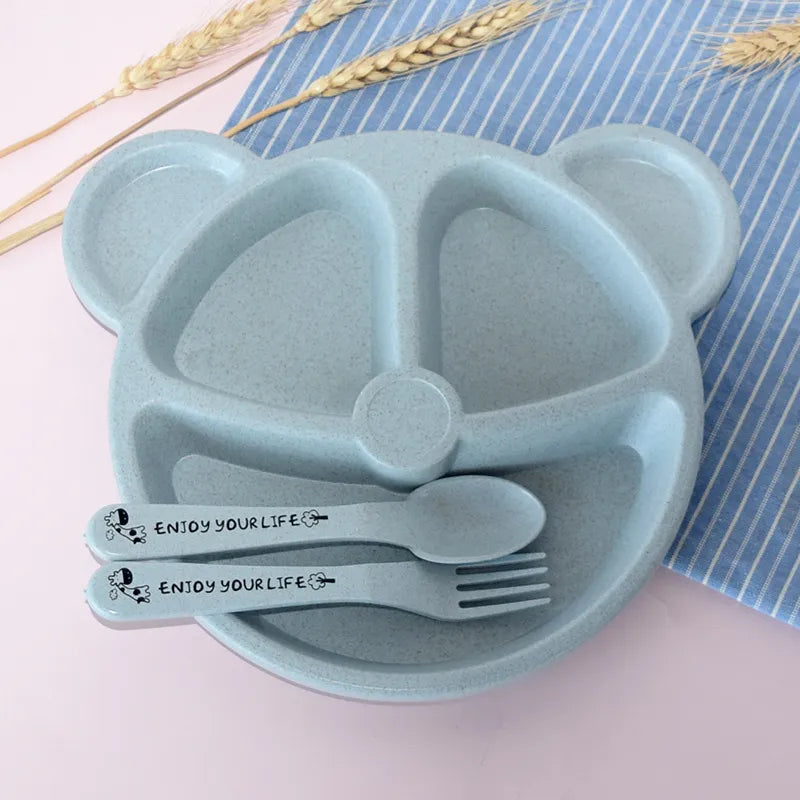kid plate set for mess-free meals - nivoland