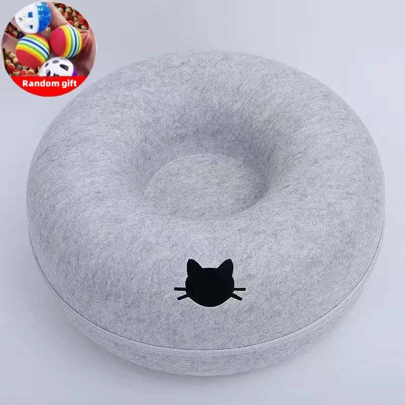 pet donut cat nest - your feline's cozy retreat! - nivoland