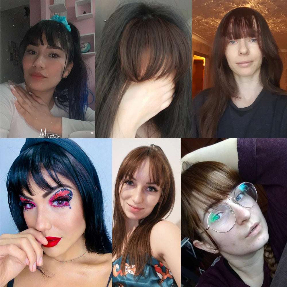 Synthetic Air Bangs For Women - NivoLand