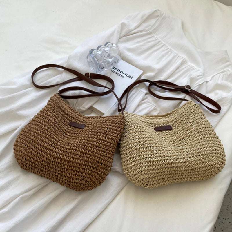 SummerChic™ | Woven Straw Beach Bag - NivoLand