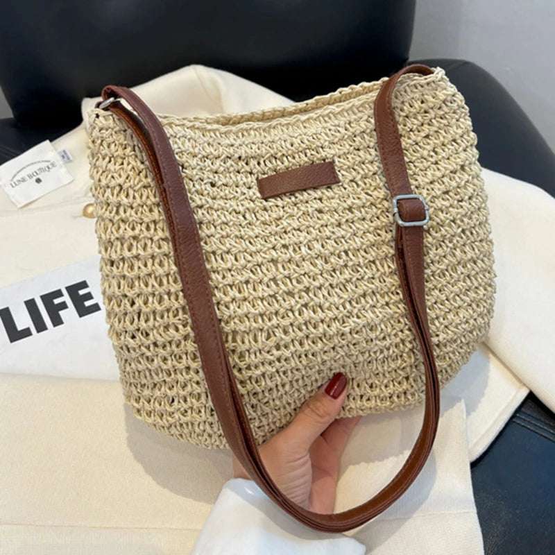 summerchic™ | woven straw beach bag - nivoland