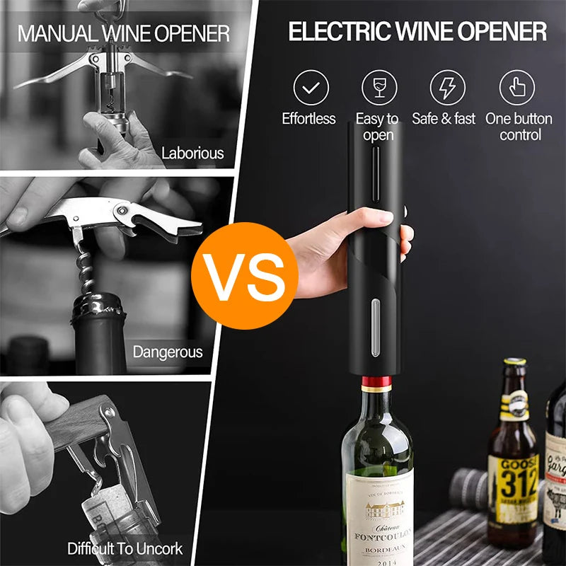 automatic electric wine opener set with foil cutter - nivoland