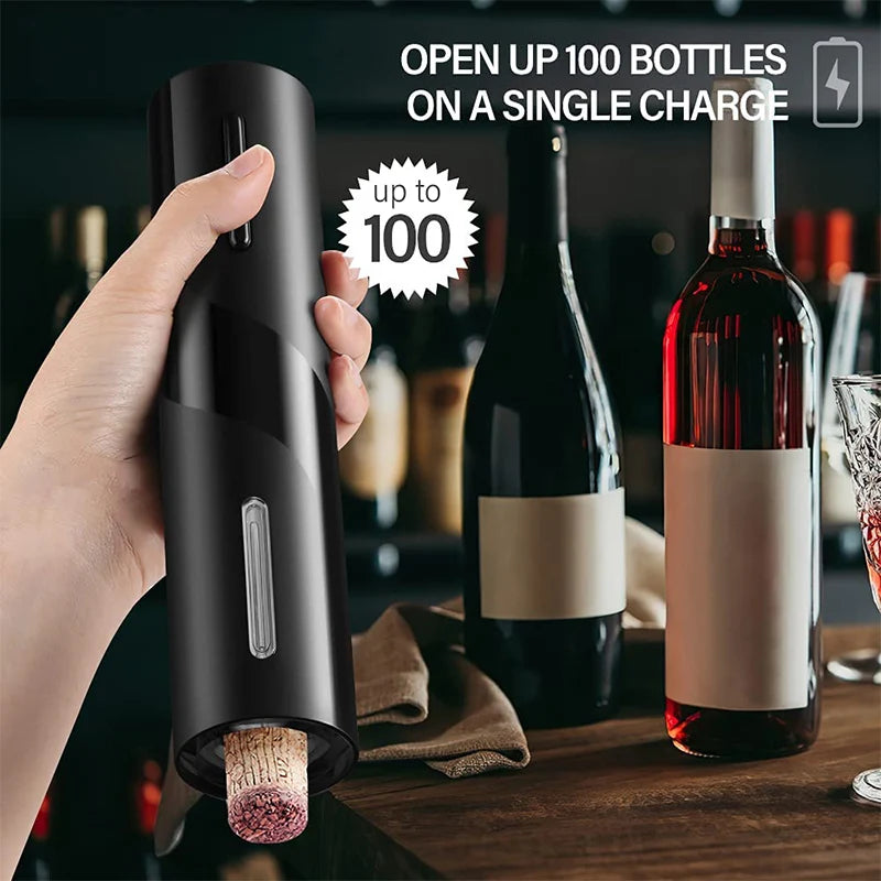 automatic electric wine opener set with foil cutter - nivoland