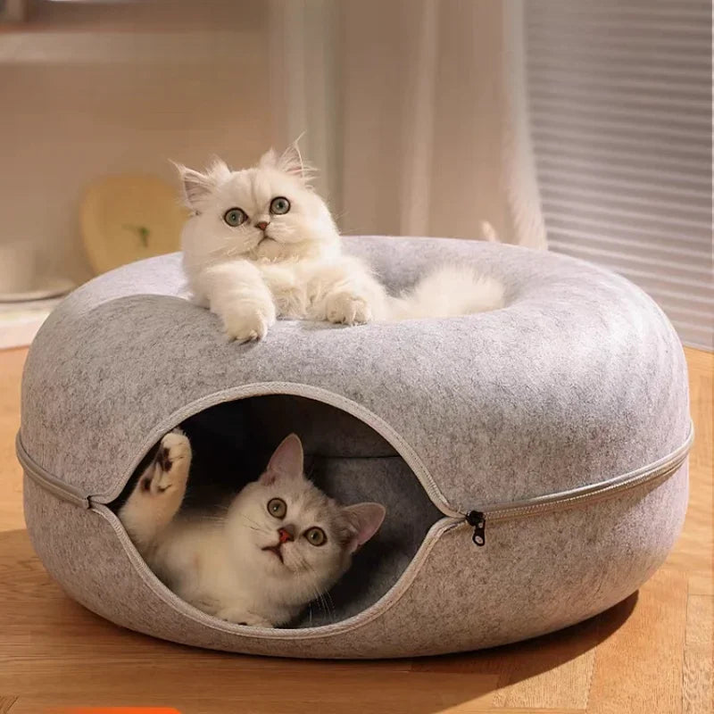 Pet Donut Cat Nest - Your Feline's Cozy Retreat! - NivoLand