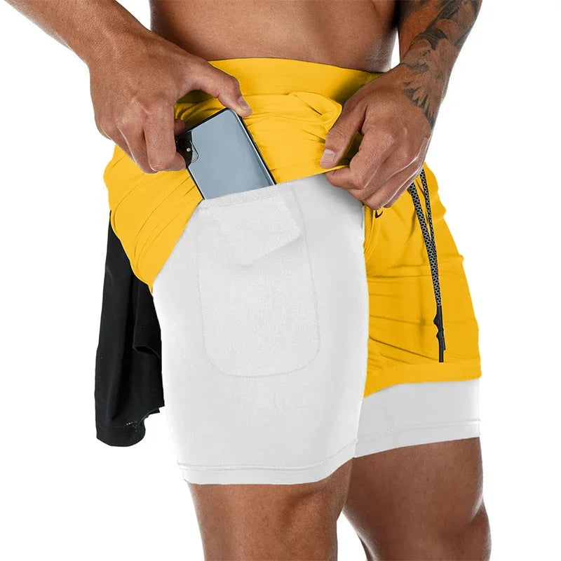 quick dry running basketball 2-in-1 gym shorts - nivoland