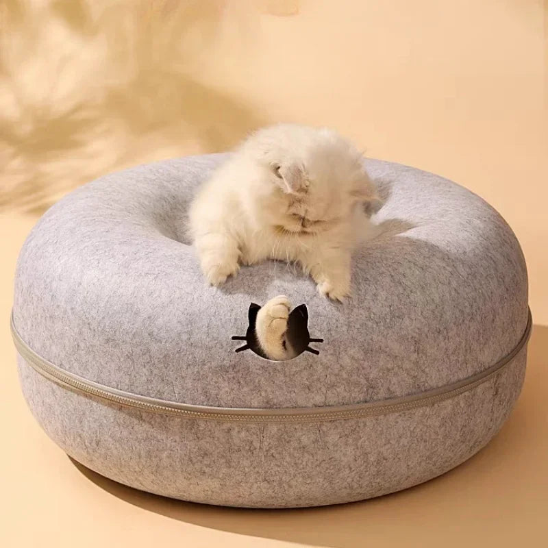 Pet Donut Cat Nest - Your Feline's Cozy Retreat! - NivoLand