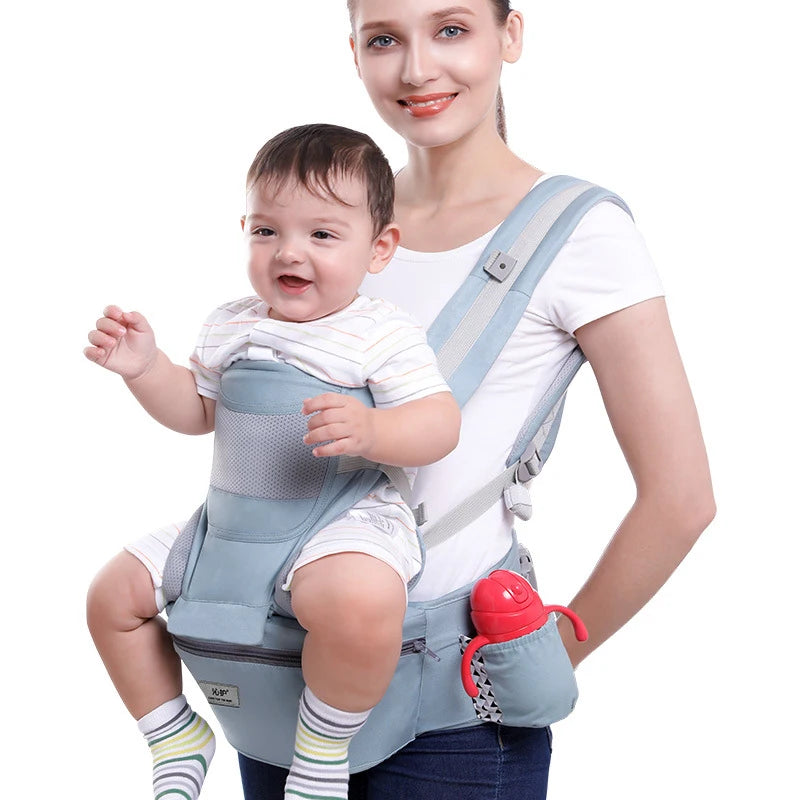 Ergonomic Baby Carrier with Kangaroo Bag, Hip Seat Baby Carrier - NivoLand
