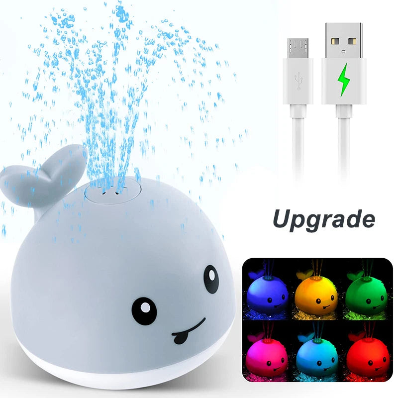 Rechargeable Light Up Whale Bath Toy 🐳 - NivoLand
