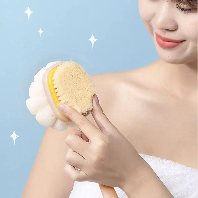 doubleside rub shower brush - refreshing bathing experience! - nivoland
