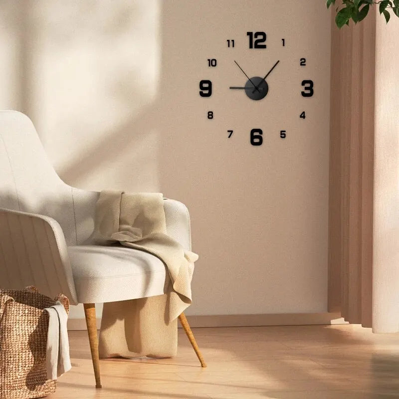 diy frameless wall clock - nivoland