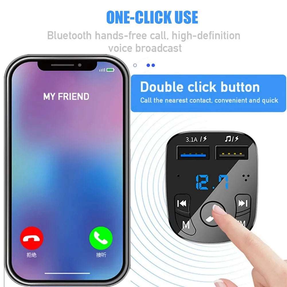 Car Mp3 Player Dual Usb Fast Charger - NivoLand