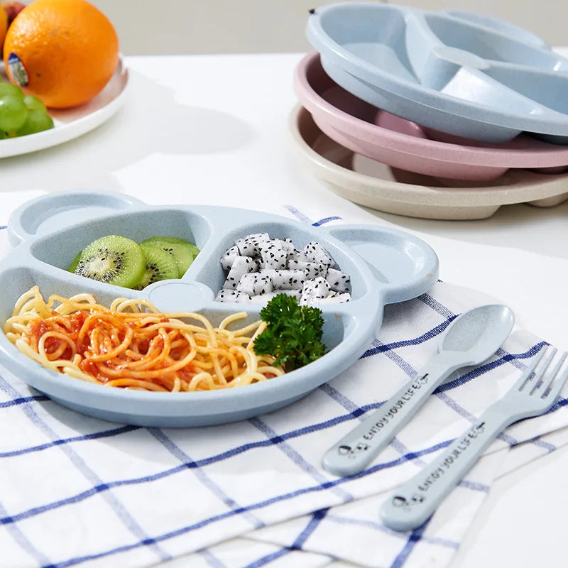 kid plate set for mess-free meals - nivoland