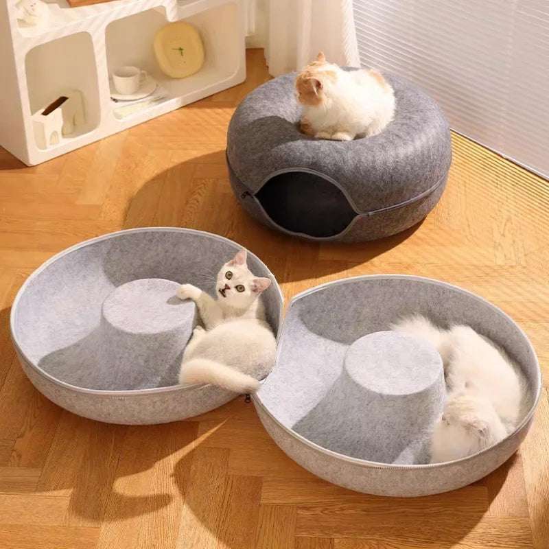 pet donut cat nest - your feline's cozy retreat! - nivoland