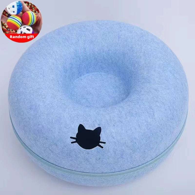 pet donut cat nest - your feline's cozy retreat! - nivoland