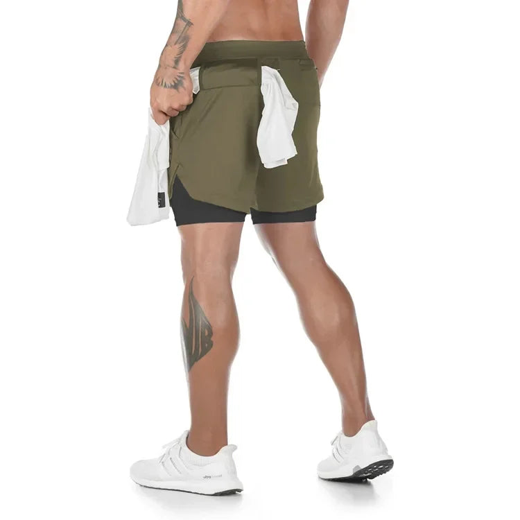 quick dry running basketball 2-in-1 gym shorts - nivoland