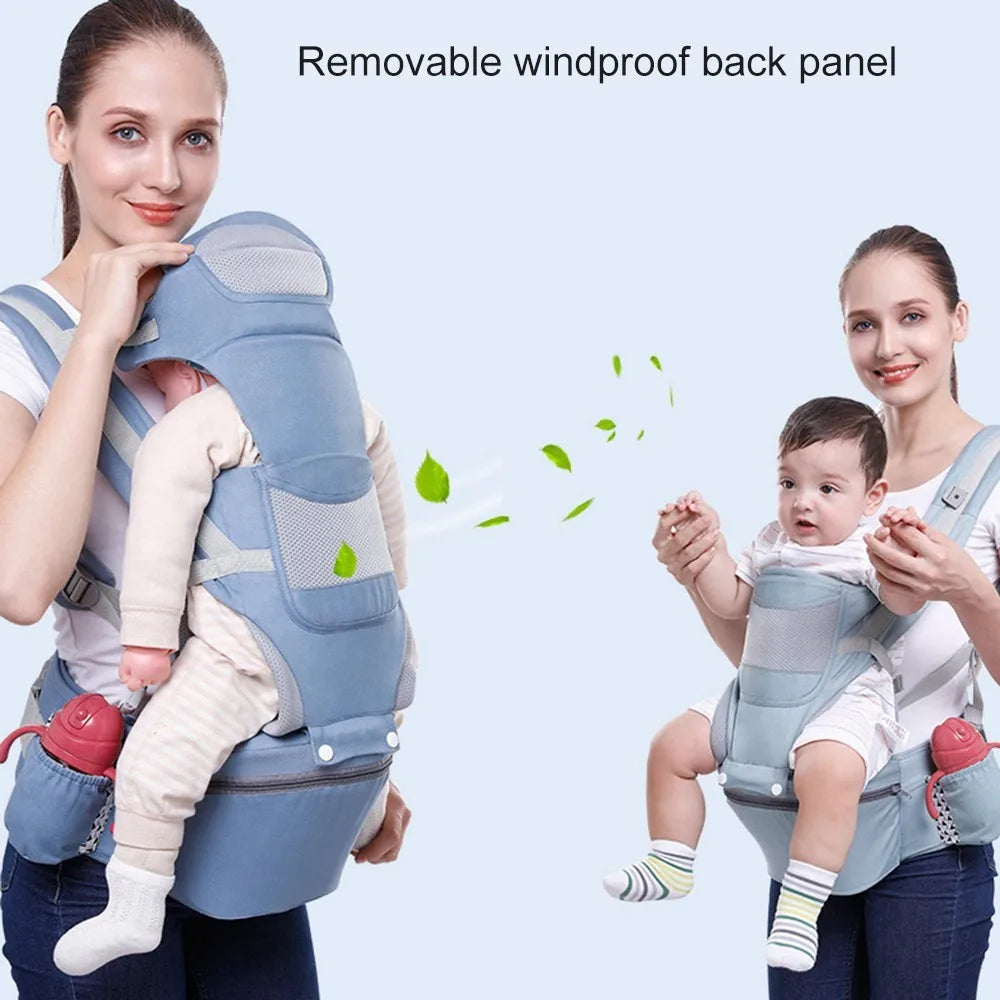ergonomic baby carrier with kangaroo bag, hip seat baby carrier - nivoland