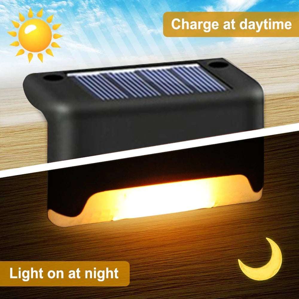 warm white led solar step lights - nivoland