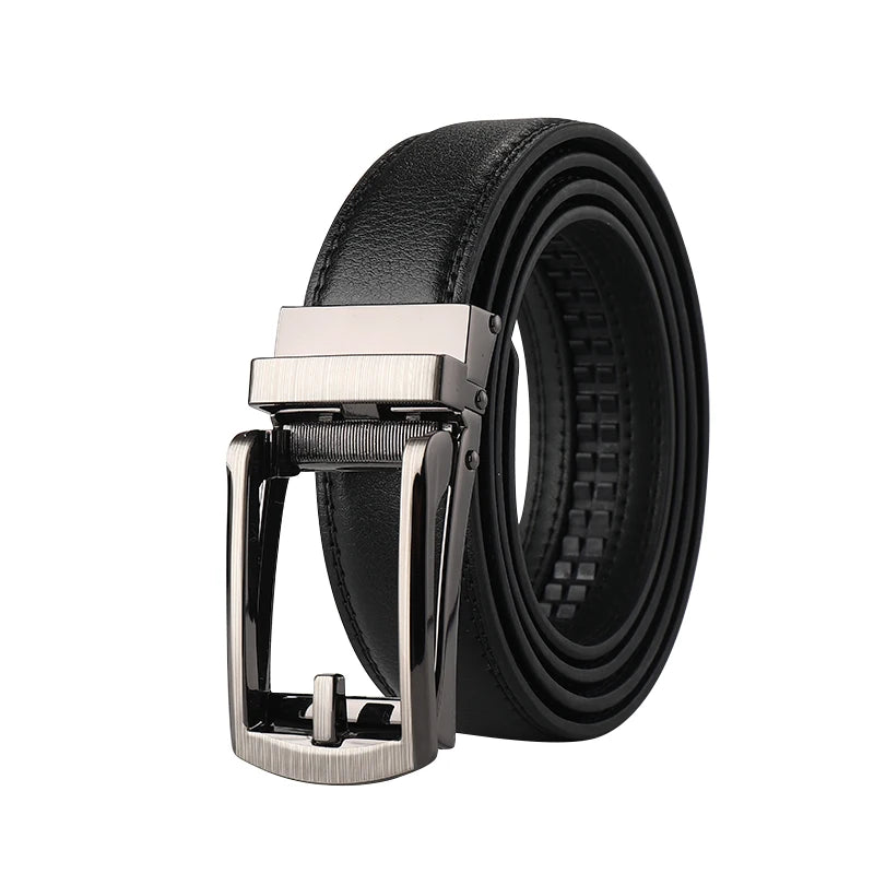 Top Quality Genuine Leather Men's Belt with Automatic Buckle - NivoLand