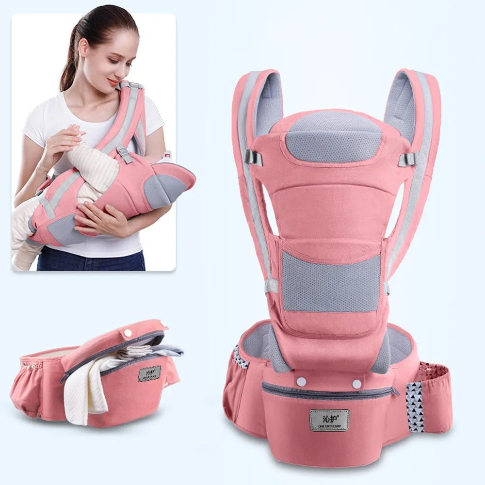 ergonomic baby carrier with kangaroo bag, hip seat baby carrier - nivoland
