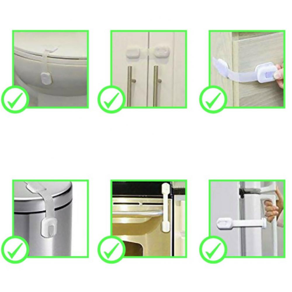 10pc child safety strap locks baby locks for cabinets & more. - nivoland