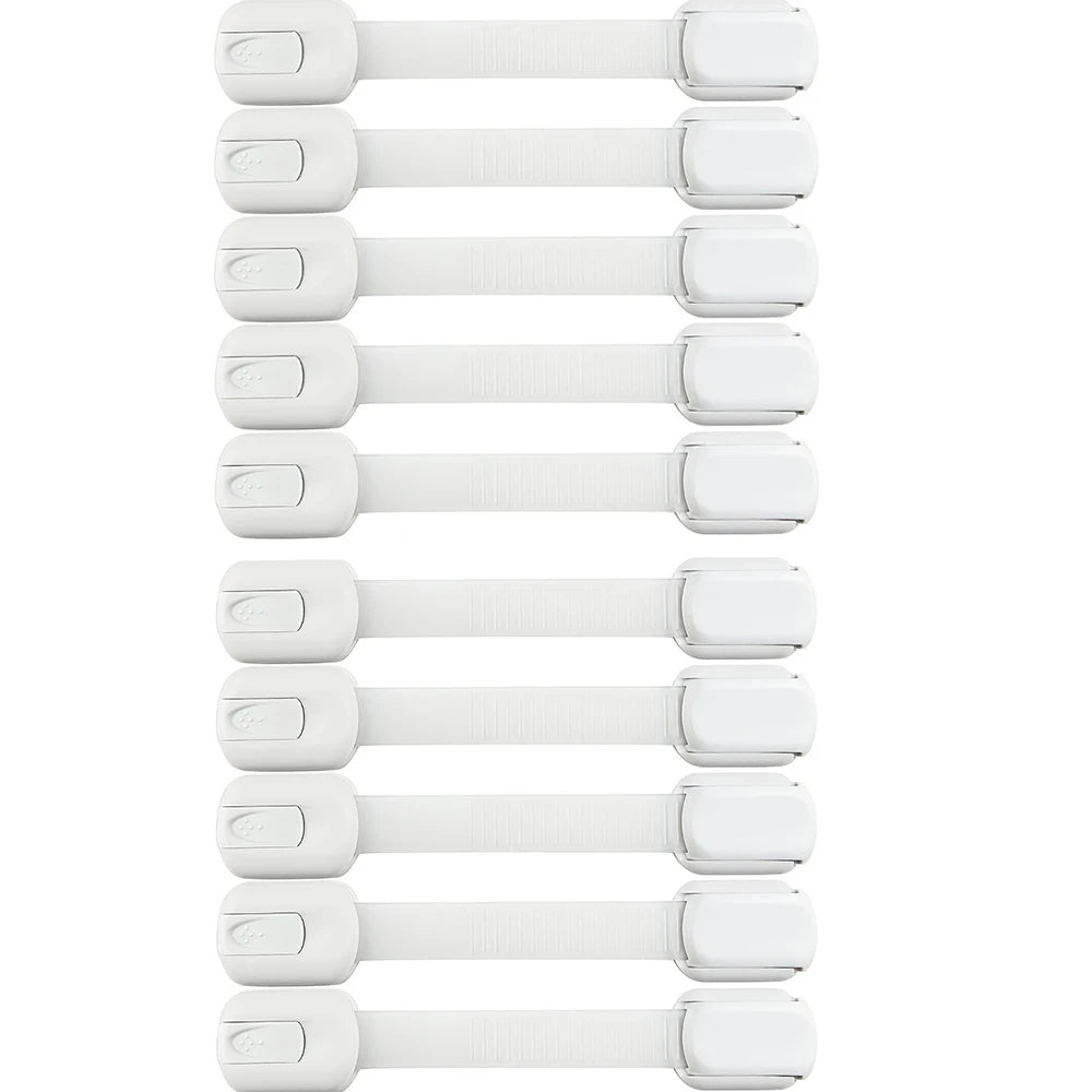 10pc child safety strap locks baby locks for cabinets  & more.