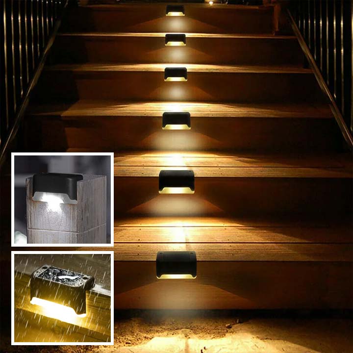 Warm White LED Solar Step Lights - NivoLand
