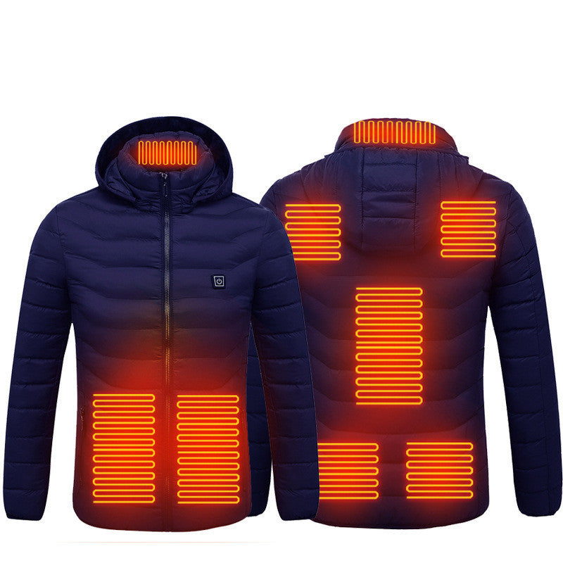 New Heated Jacket Coat USB Electric Jacket Cotton Coat Heater Thermal Clothing Heating Vest Men's Clothes Winter - NivoLand