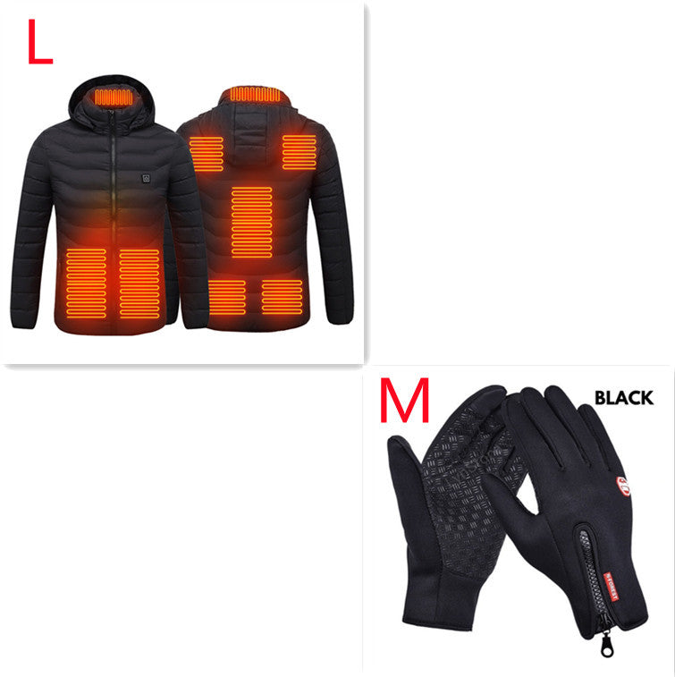 new heated jacket coat usb electric jacket cotton coat heater thermal clothing heating vest men's clothes winter - nivoland