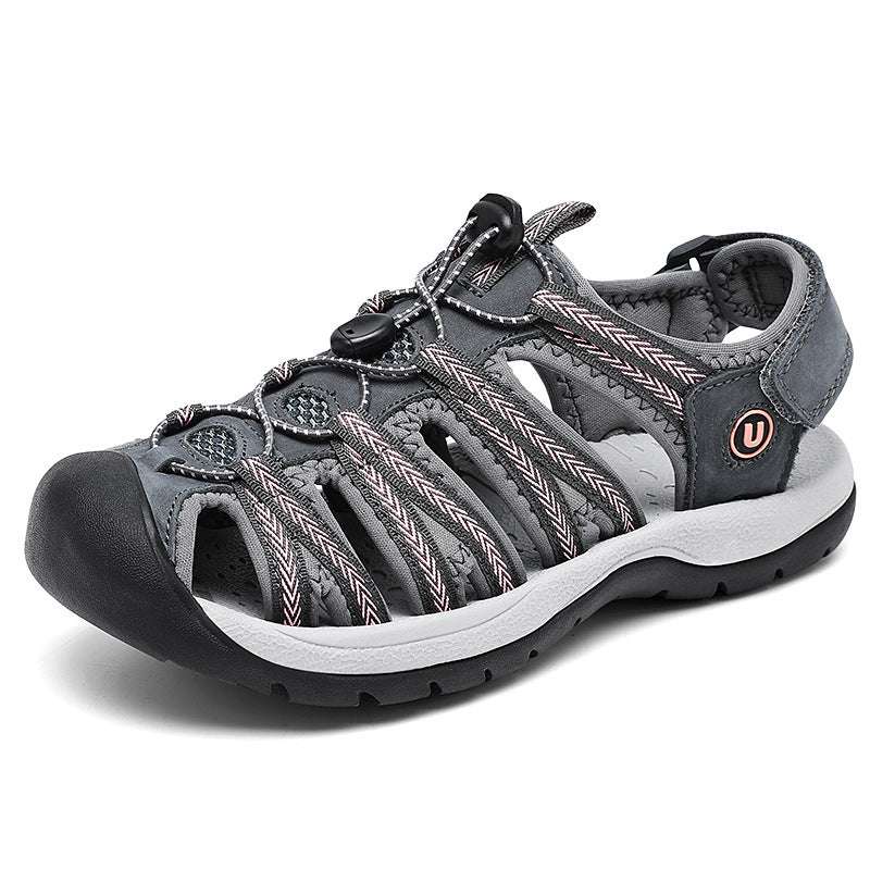 Women's Toe Box Sandals Plus Size Casual Beach Shoes - NivoLand