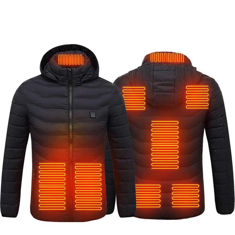 New Heated Jacket Coat USB Electric Jacket Cotton Coat Heater Thermal Clothing Heating Vest Men's Clothes Winter - NivoLand
