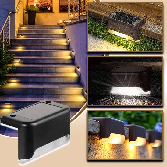 warm white led solar step lights - nivoland