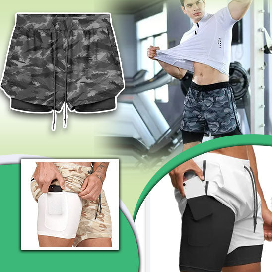 quick dry running basketball 2-in-1 gym shorts - nivoland