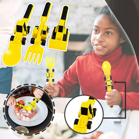 Kids Bulldozer Tableware Set - NivoLand