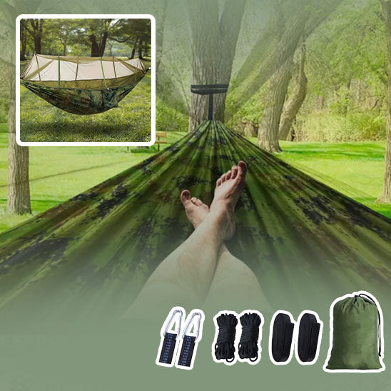 Portable Double Hammock with Mosquito Net - NivoLand