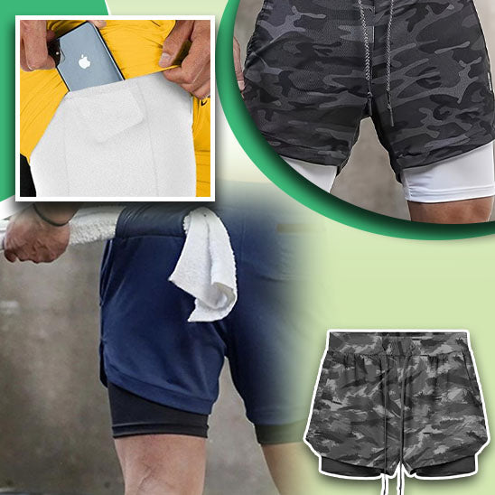 quick dry running basketball 2-in-1 gym shorts - nivoland