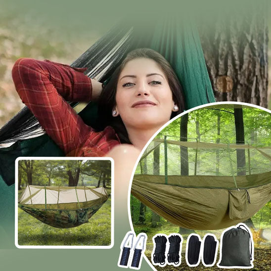 Portable Double Hammock with Mosquito Net - NivoLand
