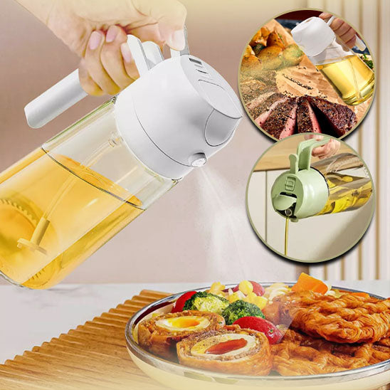 2 in 1 olive oil sprayer and dispenser bottle