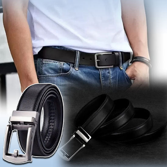 Top Quality Genuine Leather Men's Belt with Automatic Buckle - NivoLand