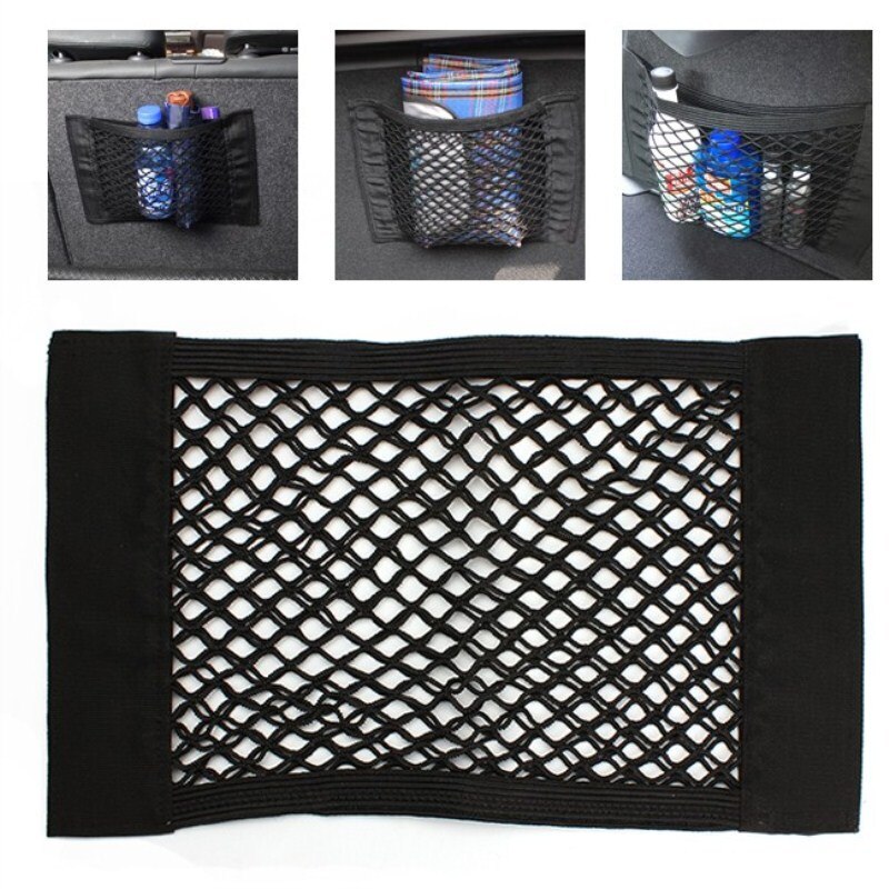 car back rear trunk organizer net mesh seat - nivoland