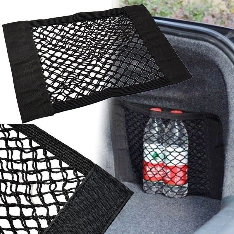 car back rear trunk organizer net mesh seat - nivoland