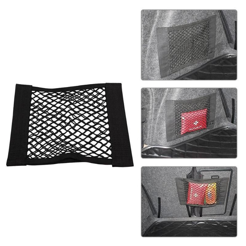 car back rear trunk organizer net mesh seat - nivoland